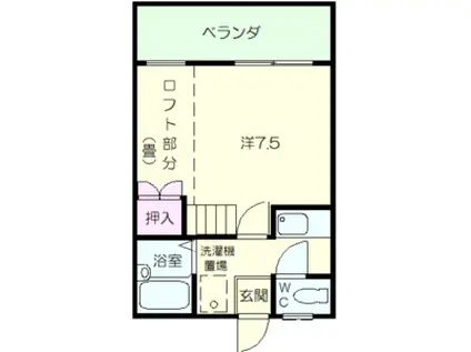 ファーストコーポ(1K/2階)の間取り写真