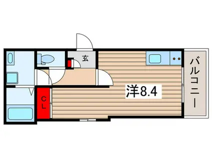 LEBEN西大宮(ワンルーム/2階)の間取り写真