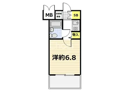 ダイアパレス京都祇園(1K/5階)の間取り写真