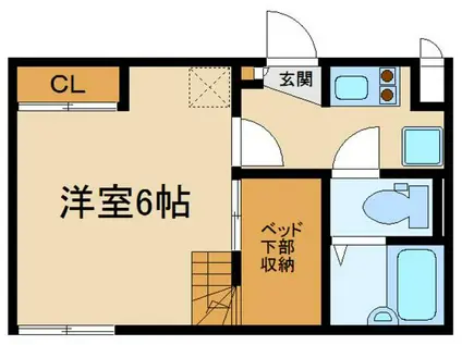 レオパレスサライII(1K/1階)の間取り写真