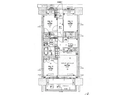 シントシティIII棟15階(3LDK/15階)の間取り写真