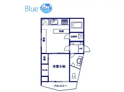 相湘明石町ビル(1LDK/5階)の間取り写真