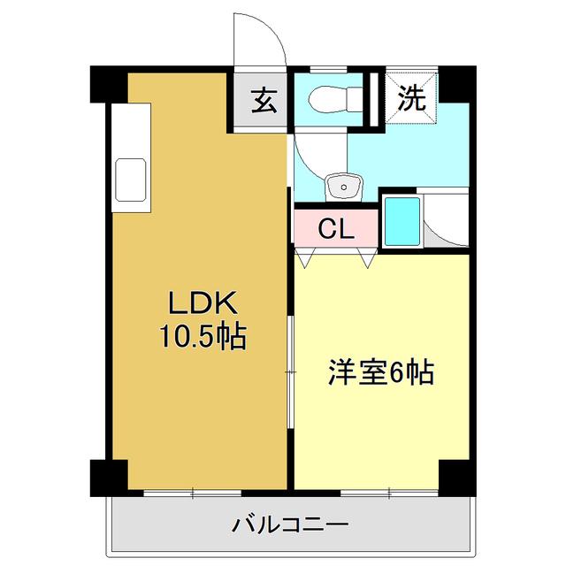 NEO HARIMAYA(1LDK/3階)の間取り写真