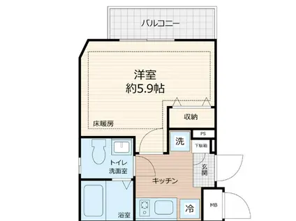 ピアコートTM東武練馬 五番館(1K/5階)の間取り写真