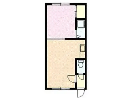 マリアB棟(1DK/1階)の間取り写真