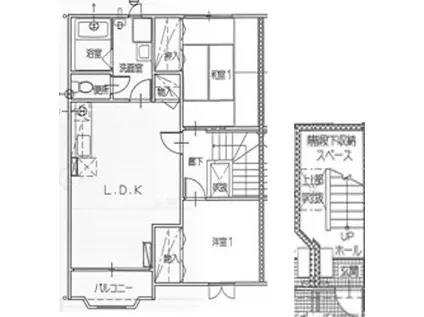 ノーブルコート105(2LDK/2階)の間取り写真