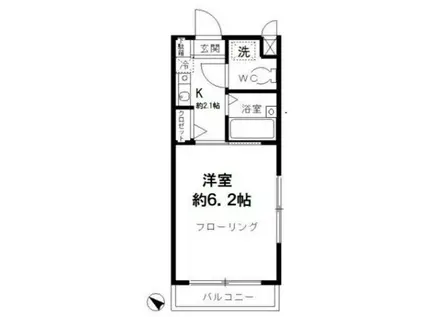 FULL WISE I(1K/1階)の間取り写真