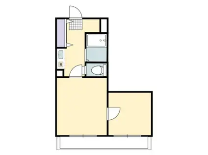 ベルトピア宮崎1(2K/3階)の間取り写真