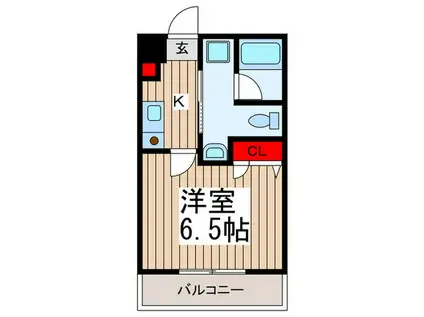 ヴァンヴェール(1K/1階)の間取り写真