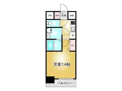 プレサンス名古屋STATIONエアロ(1K/3階)の間取り写真