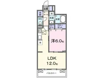 アウル吉祥寺南(1LDK/2階)の間取り写真