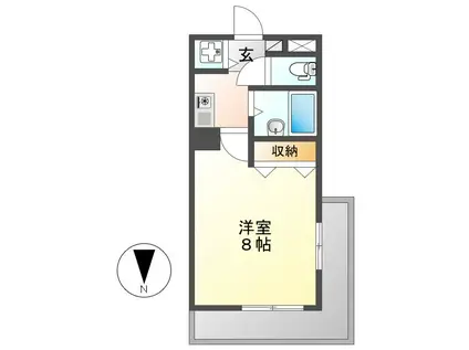 LUMINOUS TSURUMAKOEN(1K/9階)の間取り写真