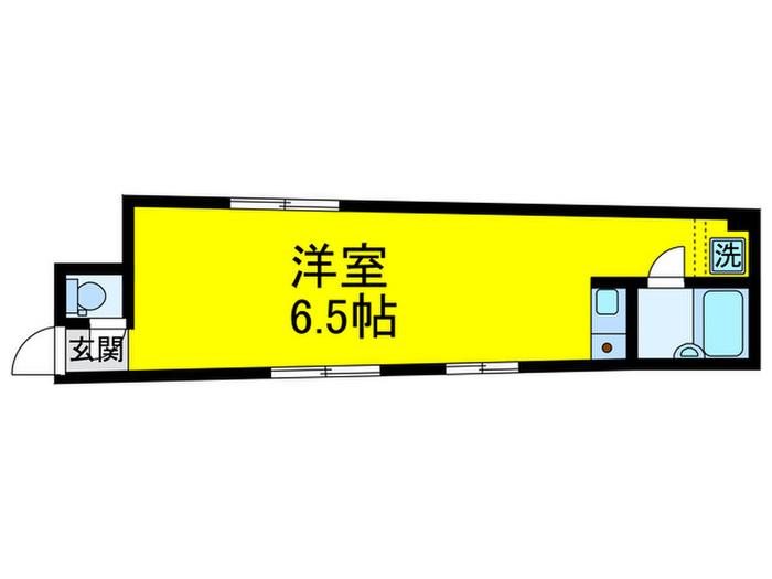 池田西山ビル(ワンルーム/4階)の間取り写真