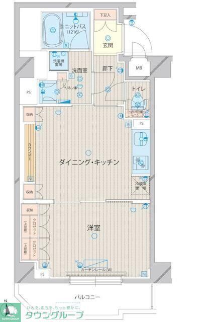 ルーブル上板橋(1DK/6階)の間取り写真