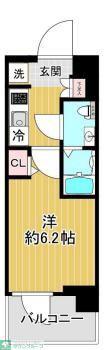 SHOKEN RESIDENCE亀有(1K/12階)の間取り写真