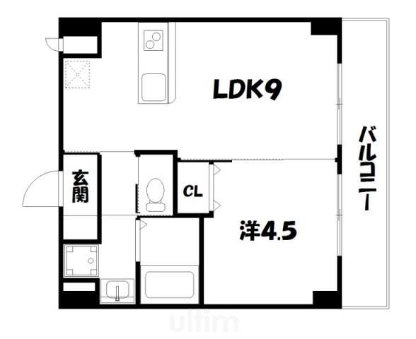 ARTICLES(1LDK/3階)の間取り写真