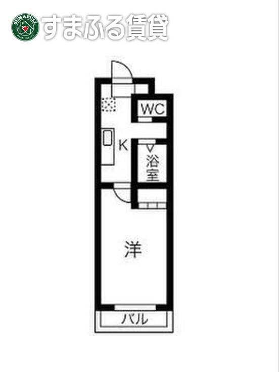 A・CITY八帖(1K/2階)の間取り写真