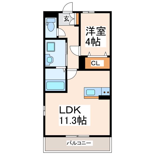 LIEBE AVENIR(1LDK/2階)の間取り写真