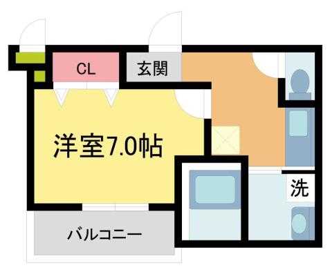 フジパレス甲子園口ノース(1K/3階)の間取り写真