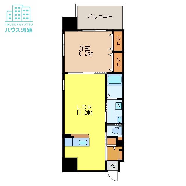 ROBOT HOME 習志野II(1K/3階)の間取り写真