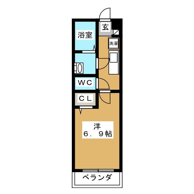 ドエル柏並木(1K/1階)の間取り写真