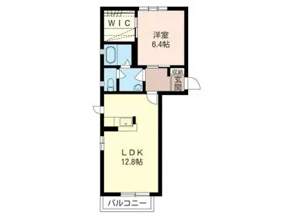 マサール1号館(1LDK/2階)の間取り写真