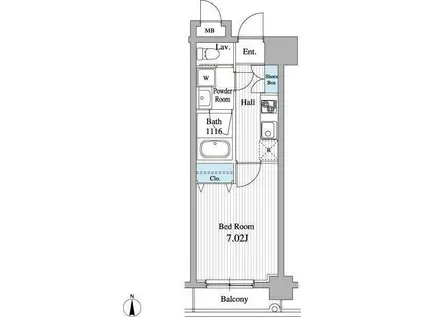 グランジュエ本所(1K/6階)の間取り写真