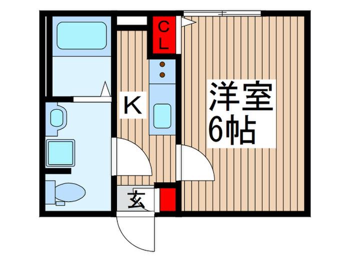 SUMMER CLUB 柏(1K/1階)の間取り写真