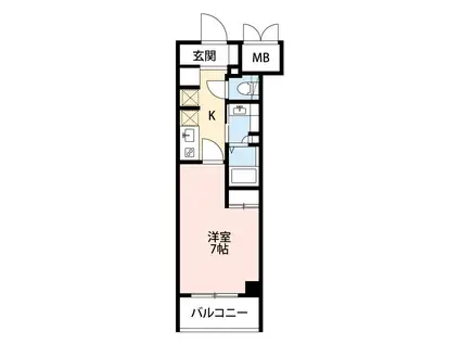 シュトラント千葉(1K/6階)の間取り写真