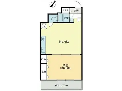 カーサ第二新宿(1LDK/7階)の間取り写真