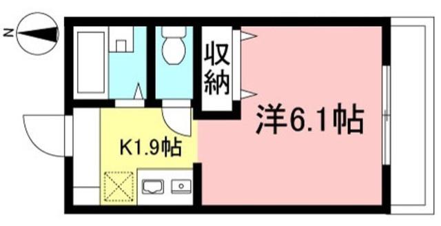 レイクハウス給田(1K/2階)の間取り写真