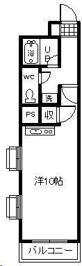 センチュリー丸島(ワンルーム/7階)の間取り写真
