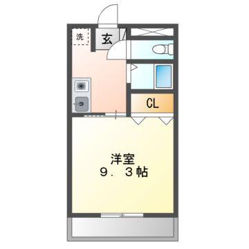 ネオカーサMAKI(1K/3階)の間取り写真