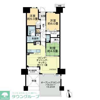 ヴェレーナシティ パレ・ド・プラージュ(3LDK/4階)の間取り写真