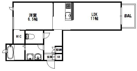 ヴィラージュ山手(3LDK/2階)の間取り写真