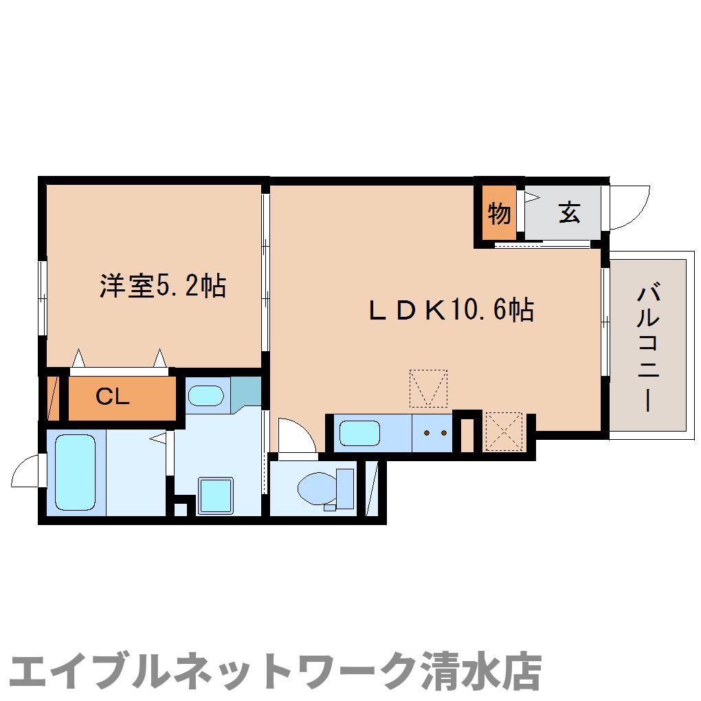 ノース スクエア(1LDK/1階)の間取り写真