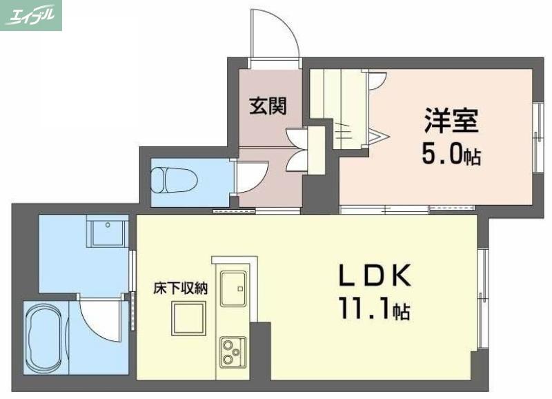 アメリス(1LDK/1階)の間取り写真
