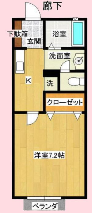 RE・ROOM リ・ルーム(1K/2階)の間取り写真