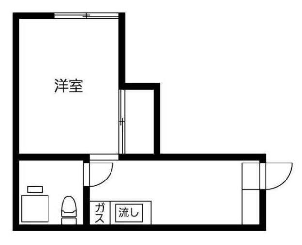 ハイツ中山(1K/1階)の間取り写真