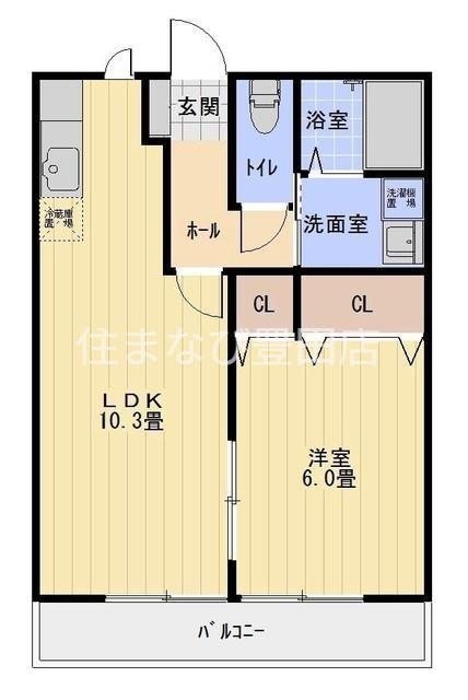 マジェスティーA(1LDK/2階)の間取り写真