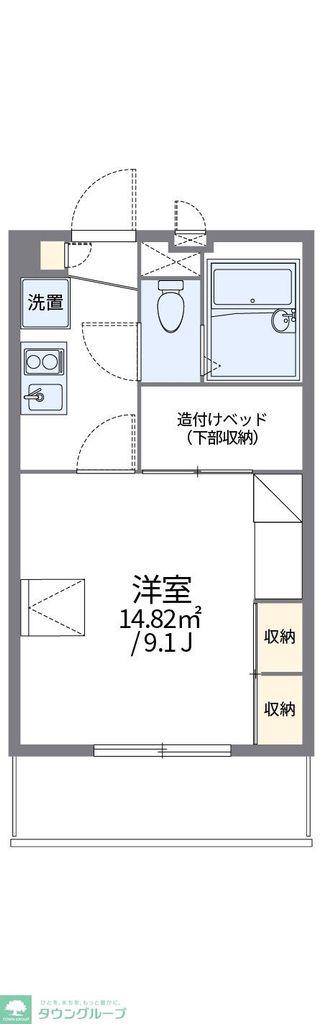 レオパレスクレスト川越(1K/3階)の間取り写真