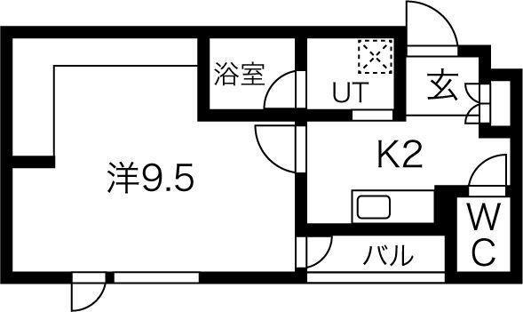 AT小舟(1K/4階)の間取り写真