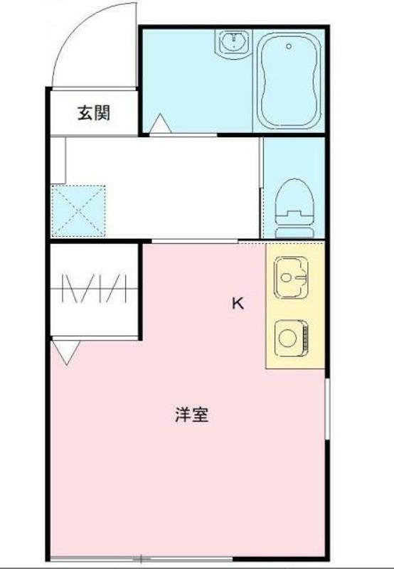 ハウス青木(ワンルーム/1階)の間取り写真
