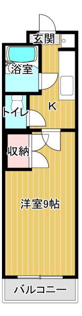 アビタシオン天王III(1K/2階)の間取り写真