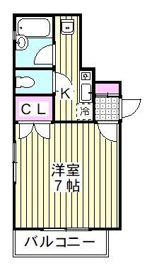 エルハイム並木(1K/3階)の間取り写真