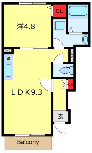 プログレス田端(1LDK/1階)の間取り写真