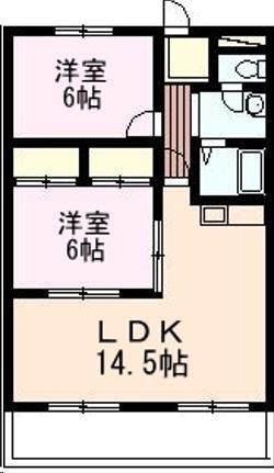 エクセレント富士見台(2LDK/1階)の間取り写真