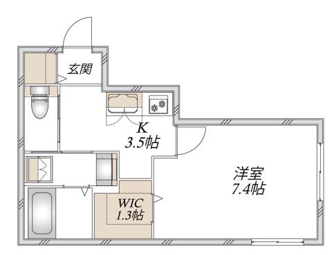 MAISON SARKLAND(1K/1階)の間取り写真