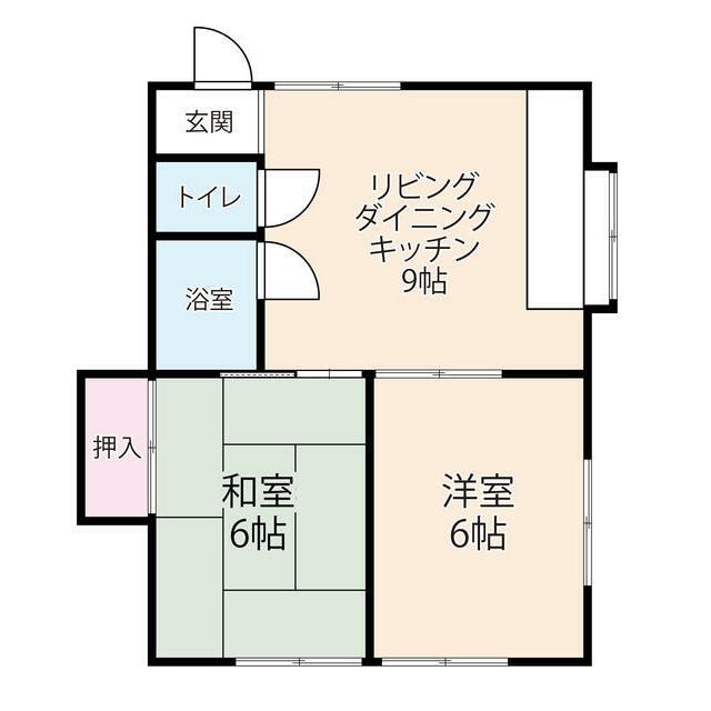 ファミールタケムラ(2DK/1階)の間取り写真