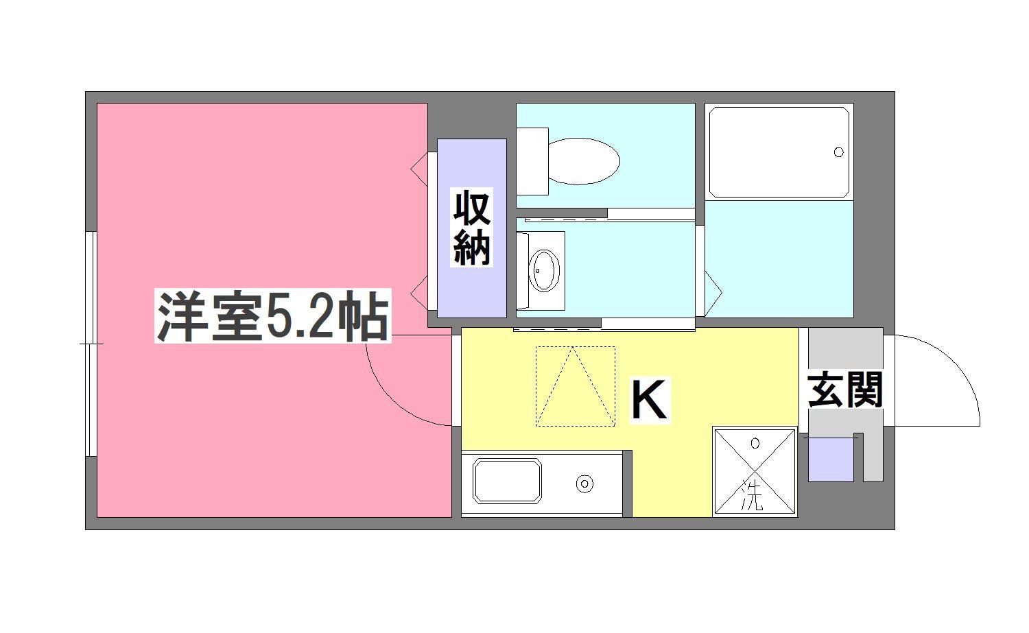 コーラルコート秋津 弐番館(1K/1階)の間取り写真